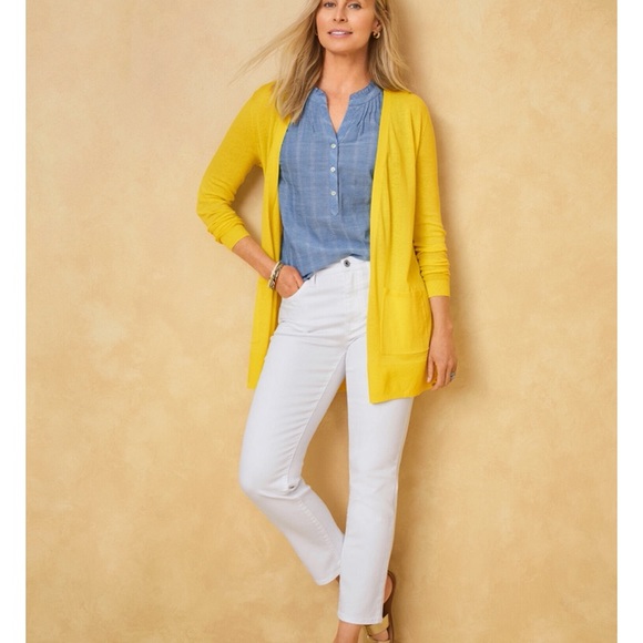 Talbots Jeans Talbots White High Waisted Modern Ankle Straight Leg